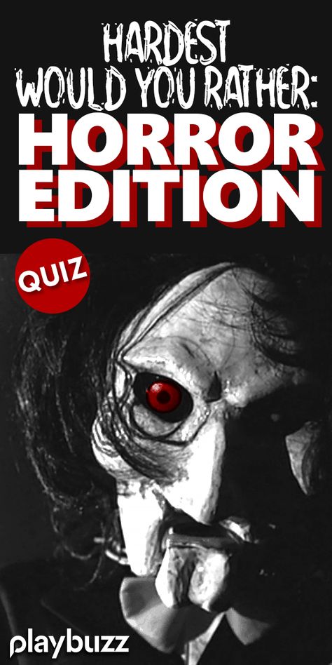 Horror Movie Quizzes, Horror Quiz, Halloween Scary Movies, Saw Horror Movie, Scariest Horror Movies, Hard Would You Rather, Jigsaw Movie, Saw Movies, Saw Movie