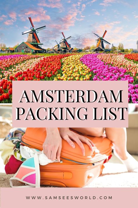 Netherlands Packing List, Amsterdam Packing List Spring, What To Wear In The Netherlands, Amsterdam Work Outfit, Outfit Ideas For Amsterdam, What To See In Amsterdam, What To Wear Amsterdam Spring, Outfits To Wear In Amsterdam, Outfit For Amsterdam