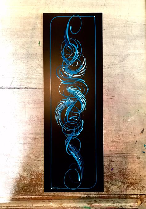 Airbrush Painting, Scroll Pinstriping, Car Pinstriping, Sweet Lines, Car Paint Jobs, Pinstripe Art, Zentangle Artwork, Pinstriping Designs, Snake Art