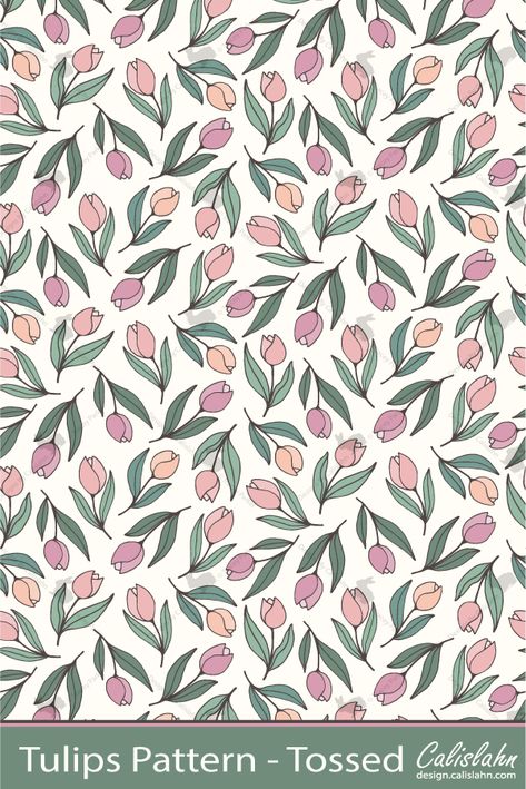 Repeat Print Pattern, Tulip Pattern Design, Garden Pattern Design, Tulip Design Pattern, Tulips Design, Tulip Pattern, Cool Pictures For Wallpaper, Pattern Design Inspiration, Repeat Prints