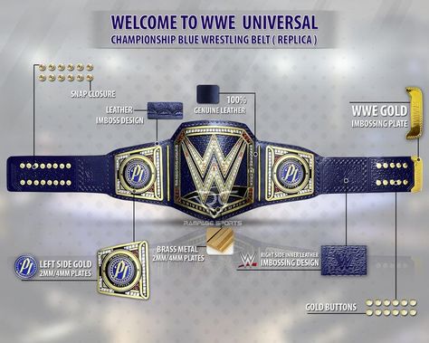 Wwe Universal Championship, Title Designs, Belt Ideas, Wwe Championship Belts, Wwe Belts, Wrestling Belts, Wwe Outfits, Wrestling Gear, Championship Belt