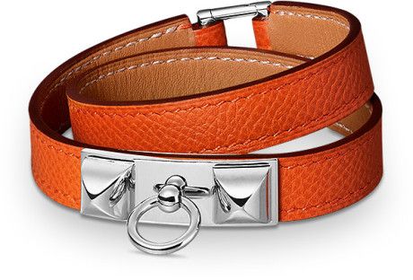 Hermes Orange Rivale Double Tour Bracelet Hermes Bracelet, Hermes Orange, 2 Step, Bracelets For Women, Online Sale, New Season, All Time, On Sale, Bracelet