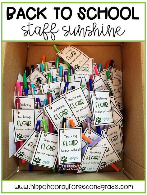 Sunshine Gifts, Teacher Appreciation Themes, Teacher Morale, Staff Appreciation Gifts, Appreciation Gifts Diy, Teacher Treats, Flair Pens, Teacher Appreciation Gifts Diy, Staff Gifts