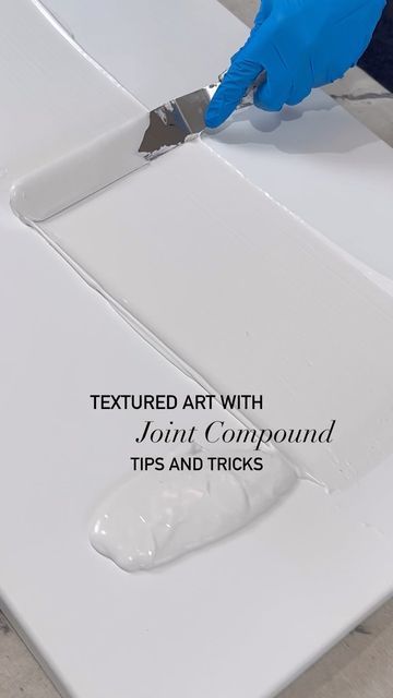 Splendor Art Studio on Instagram: "Paint with joint compound! 🎨👩‍🎨 It’s is a versatile medium that can help you achieve your vision. ⁠ ⁠ Joint compound is primarily used in the finishing of drywall to smooth out and conceal joints and seams between sheets of drywall. It is also used for repairing cracks, filling holes, and creating textures on walls and ceilings.⁠ ⁠ Important tips for using in your artwork:⁠ ⁠ 👉️ Apply a coat of primer before painting to help seal the joint compound and prev Drywall Wall Art, Drywall Texture Canvas Art, Join Compound Art, Canvas Art Using Drywall Compound, Compound Art Diy, Drywall Compound Art, Textured Artwork Diy, Drywall Mud Art, Diy Plaster Art Canvas