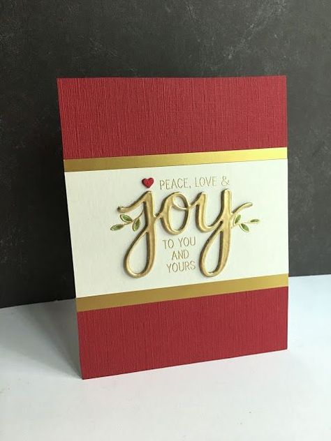 Peace, Love and Joy | I'm in Haven | Bloglovin’ Natal, Christmas Cards 2017, Joy Christmas Card, Christmas Cards 2018, Hero Arts Cards, Christmas Simple, Joy Cards, Christmas Card Inspiration, Homemade Christmas Cards