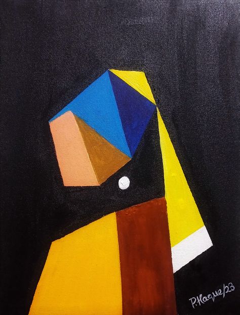 Abstract Art Famous, Geometric Art Ideas, The Girl With The Pearl Earring Drawing, Abstract Art Minimal, Cubism Art Paintings Easy, Geometric Art Easy, Minimal Painting Acrylic, Easy Art Painting Ideas, Abstract Art Geometric Design