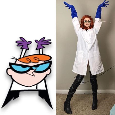 Dexter Halloween, Easy Costumes Women, Kostum Disney, Red Head Halloween Costumes, Dexters Laboratory, Cartoon Halloween Costumes, Kostum Halloween, Quick Halloween Costumes, Cartoon Costumes