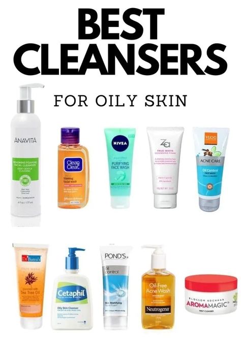 best-cleansers-for-oily-skin Best Facial Products For Oily Skin, Face Care Products For Oily Skin, Best Oil For Oily Skin, Oily Skin Face Wash Products, Face Routine For Oily Skin Skincare, Best Oily Skin Products, Which Serum Is Best For Oily Skin, Best Face Cleanser For Oily Skin, Product For Oily Skin Face