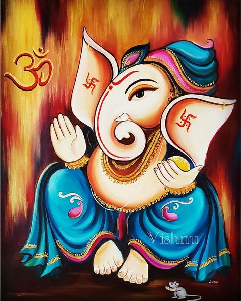 Sri Ganesh🙏🏻 Check out the Entire Painting Process down here👇🏻 https://youtu.be/6ZnqxThByP8 Please like share and subscribe for more!… Ganesh Ji Painting, Ganesh Painting, Sri Ganesh, Ganesha Drawing, Ganesh Art Paintings, Modern Art Canvas Painting, Kerala Mural Painting, Buddha Art Painting, Ganesh Ji