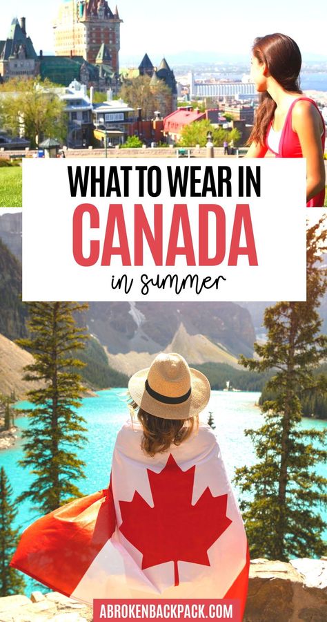 Wondering what to wear in Canada? Our guide will help you decide what to wear in Canada during summer. We’ll provide outfit ideas for Canadian summer and a Canada summer packing list! To learn more, click the pin and start packing for Canada. Canadian Fashion Outfits Summer, Canada Trip Outfit Summer, Canada Travel Packing List, Victoria Canada Outfits, Summer Outfit Canada, Summer In Montreal Outfits, What To Wear In Toronto Summer, Outfits For Toronto Canada, Canada Clothes For Women