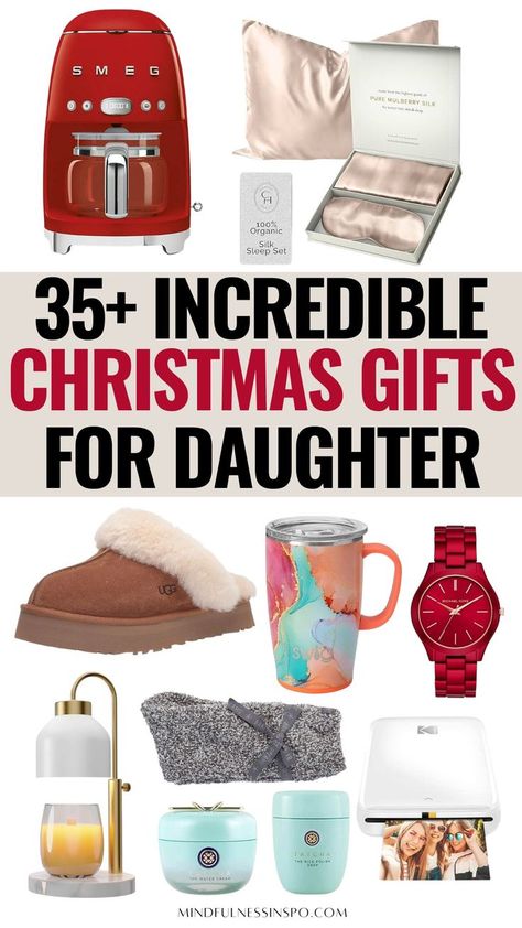 35+ incredible Christmas gifts for daughter on mindfulnessinspo.com Christmas Gift Basket Ideas For Daughter, Daughter Christmas Gift Ideas, Gifts For Daughters Boyfriend, Christmas Gifts For Adult Daughter, Gifts For Parents From Adult Children, Gift Ideas For Daughter In Law, Christmas Gift Ideas For Adult Children, Christmas Gifts For Mom From Daughter, Adult Children Christmas Gift Ideas