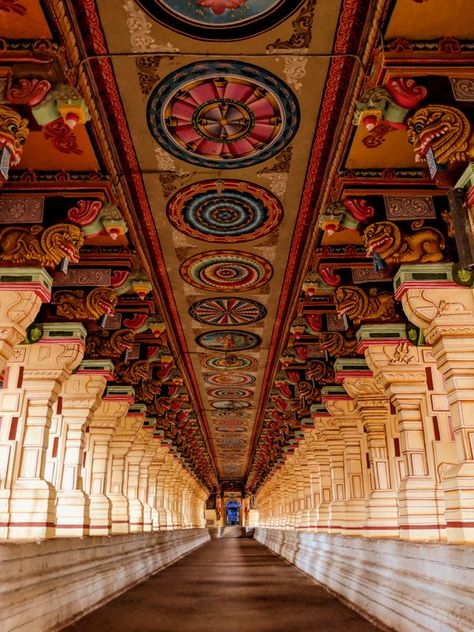 Ramanathaswamy Temple thousand pillar corridor picture: Things to do at Rameswaram Rameswaram Temple Photography, Thousand Pillar Temple, Rameshwaram Temple Photography, Hindu Temple Aesthetic, Tamil Art Culture, Rameswaram Temple, Rameshwaram Temple, Indian Castle, South Temple