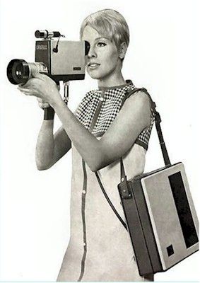 In 1967, they introduced the Video Rover DV-2400 Portapack. Yes this was the the video camera of the day. Casablanca Poster, Vintage Video Camera, 1952 Chevy Truck, Casablanca Movie, Canadian Style, Fotocamere Vintage, The Girl With The Dragon Tattoo, Vintage Television, Vintage Videos
