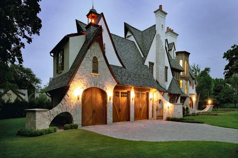 Suburban Fairytale Mansion - Hinsdale, Illinois Cottage Style, Kerb Appeal, Fairytale Mansion, Hinsdale Illinois, Whimsical Cottage, Timeless Architecture, Top Architects, Architectural Inspiration, Architectural Elements