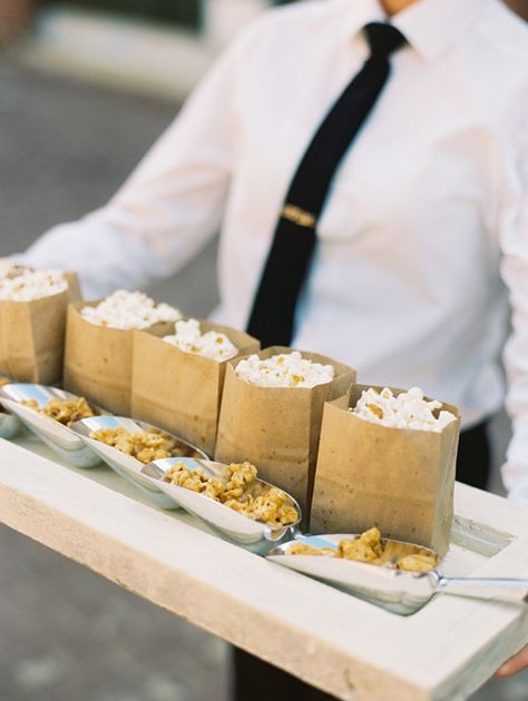 21 Cocktail Hour Food Ideas Your Guests Will Love | Martha Stewart Popcorn, Wedding Cocktail Hour Food, Cocktail Hour Food, Wedding Cocktail Hour, Wedding Cocktail, Cocktail Hour, Tray