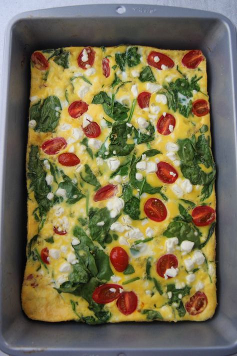 Spinach and Goat Cheese Frittata Casserole Eggs With Goat Cheese, Goat Cheese Egg Bites, Egg Goat Cheese Breakfast, Frittata Casserole, Breakfast Cassrole, Cheese Casserole Recipes, Fritata Recipe, Egg Casseroles, Spinach And Goat Cheese