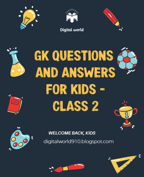 General Knowledge Questions and Answers for Kids – Class 2 GK questions for kids help to improve their general awareness to identifying with the plants, creatures, characters, celebrations, and different things occurring all throughout the planet. Our little minds are curious to learn new things. So here is a bunch of simple general knowledge questions for kids of class 2. 1) Who is the first citizen of India? Ans- President of India Simple General Knowledge Questions For Kids, Gk For Class 2, Gk Questions For Class 1, General Knowledge For Kids, Rajendra Prasad, India For Kids, Questions For Kids, General Awareness, General Knowledge Questions