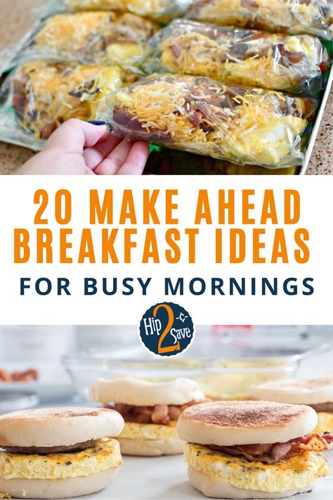 These breakfast ideas will save you time, especially on those busy mornings. Here are 20 meal prep breakfast recipes that are great for a quick and easy breakfast. Breakfast Ideas To Prep, Breakfast Prepared Night Before, Easy Prepped Breakfast, Pre Cooked Breakfast Ideas, Breakfast Ideas Work Meal Prep, Breakfast Recipes Prep, Meal Prep Breakfast On The Go, Meal Prep Breakfast Easy, Quick Overnight Breakfast Ideas