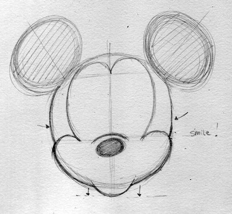 Disney Drawings, Draw Mickey Mouse, Disney Characters Mickey Mouse, Mickey Mouse Drawings, Mouse Drawing, Mickey Mouse Art, Disney Sketches, Face Sketch, Arte Disney