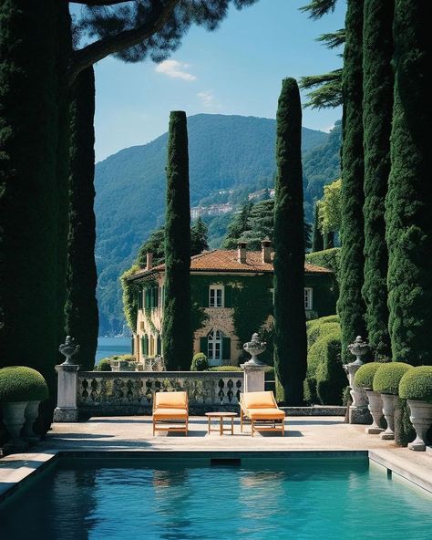 Cloaked in rich tones, a classical masterpiece adorns the serene shores of Lake Como. 🌊 • Designed by; @aiforarchitects Follow us… | Instagram Lake Como Villas, Interior Design Blogs, Blogs To Follow, Italian Lakes, Casa Exterior, Design Blogs, Italy Aesthetic, Italian Villa, Shooting Photo