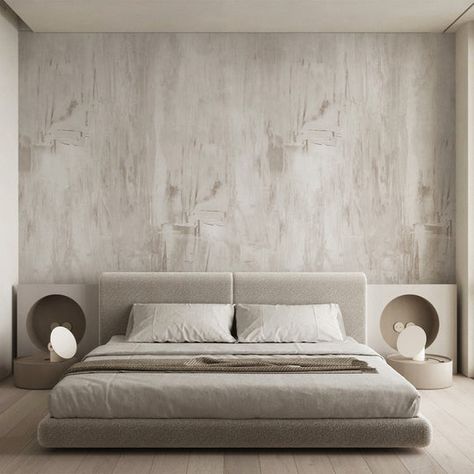 Order a bedroom wall murals by СostaCover ⭐️ Design bedroom interior with our modern wallpaper for bedroom ✔️High quality ✔️Wide range ✔️Easy installation Plastered Walls Interior, Minimal Bedroom Interior Design, Wallpaper Ideas Bedroom, Minimal Livingroom, Bedroom Wall Design, Bedroom Wall Murals, Concrete Wall Design, Plaster Wall Texture, Minimal Bedroom Design