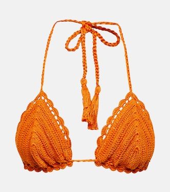 Orange Crochet Top, Anna Kosturova, Orange Crochet, Crochet Midi Dress, Crochet Midi, Cotton Maxi Skirts, Spring Knits, Spring Bags, Cotton Maxi Dress