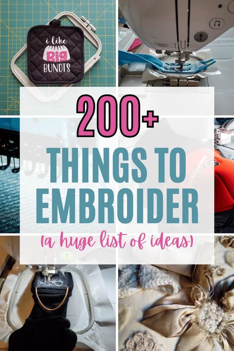 200+ Things To Embroider For Fun Or To Sell Personalized Embroidery Ideas, Machine Embroidery Projects Ideas Gift, Machine Embroidered Gifts Ideas, Embroidery Blanks Wholesale, Things To Embroider, Ith Machine Embroidery Projects, Embroidery Project Ideas, Diy Embroidery Machine, Hand Embroidered Gifts
