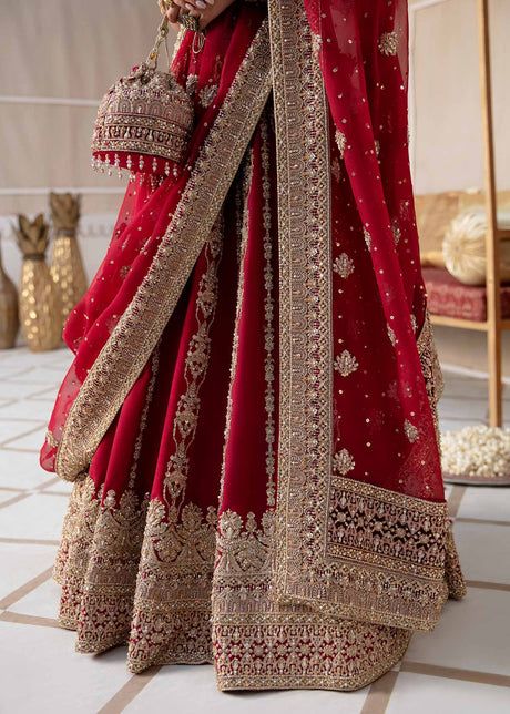 MADHARI - KANWAL MALIK Kanwal Malik, Beige Wedding Dress, Red Lehenga Choli, Pakistani Clothes Online, Raw Silk Lehenga, Pakistani Designer Clothes, Potli Bag, Pakistani Wedding Outfits, Red Lehenga