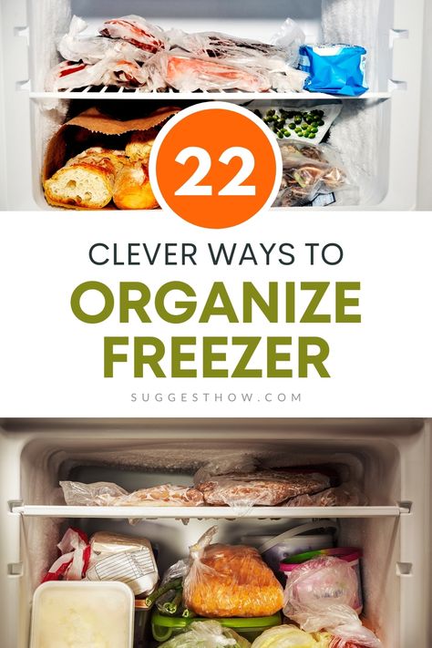 22 clever ways to organize the freezer. A cluttered freezer is a filthy freezer, and you must take care of it like any other machine in your home. I've tried many combinations to keep my freezer organized. Here I'm sharing some of those ideas with you. #organize #homehacks #DIY #home Organisation, How To Organize An Upright Freezer, Organizing Top Freezer, Organize Freezer Top, Upright Freezer Storage, How To Organize A Freezer, Organizing Stand Up Freezer, Standing Freezer Organization, Freezer Organization Ideas Upright