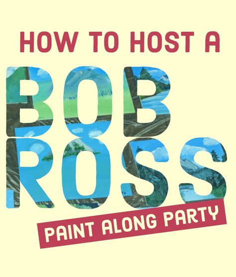 Bob Ross Birthday, Bob Ross Youtube, Inverted Long Bob, Simple Birthday Party, Bob Ross Paintings, Cool Birthday Cards, The Joy Of Painting, Sip N Paint, Choppy Bob