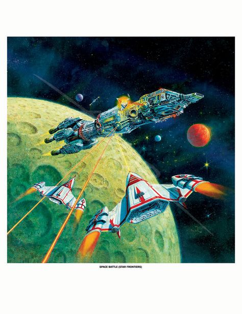 Star Frontiers, Larry Elmore, Film Ideas, Traveller Rpg, Space Ship Concept Art, Sci Fi Spaceships, 70s Sci Fi Art, Scifi Fantasy Art, Science Fiction Illustration