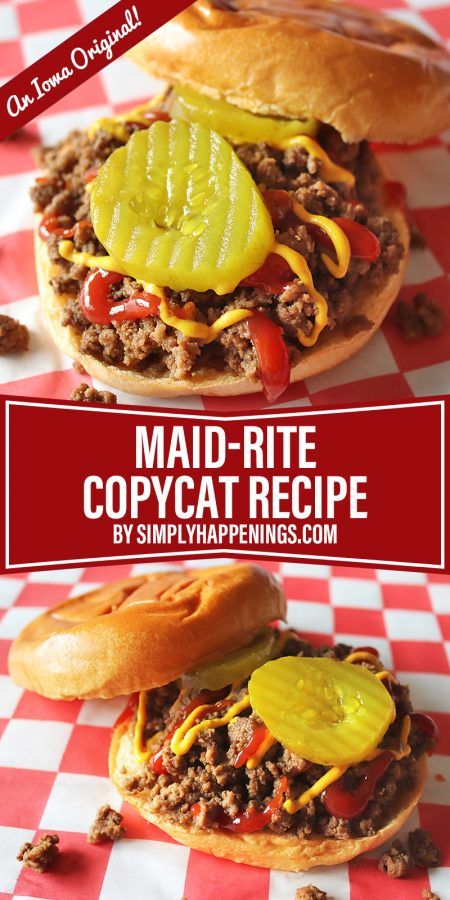 Meat Sandwich, Maidrites Recipe, Maid Rite Recipe, Loose Meat Sandwich, Iowa Recipes, Maid Rite Sandwiches, Loose Meat, Loose Meat Sandwiches, July Recipes