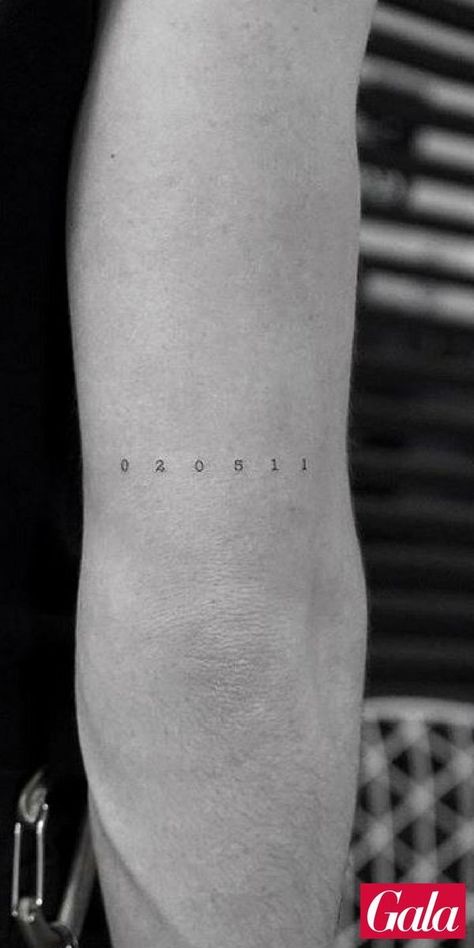 Sons Birthday Tattoo Ideas, Memoir Tattoo Ideas, Date Spine Tattoo, Dainty Birthday Tattoo, Small Spouse Tattoos, Birthday Tattoo Ideas Numbers, 4 Number Tattoo, Birth Time Tattoo Ideas, Address Tattoo Ideas