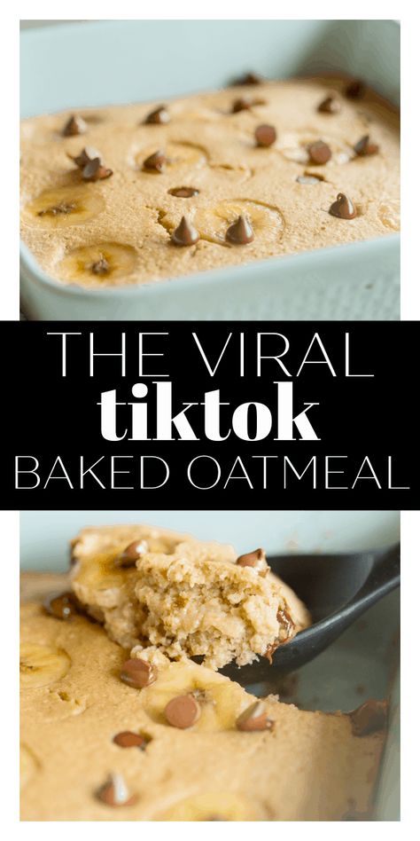 Healthy Baked Oatmeal Banana, Baked Oatmeal No Milk, Oatmeal With Oat Milk, Snacks To Make With Oats, Banana Oatmeal Bake Healthy, Oatmeal Bake Recipes Breakfast, Egg Oatmeal Bake, Oatmeal Egg Bake, Quick Cook Oats Recipes