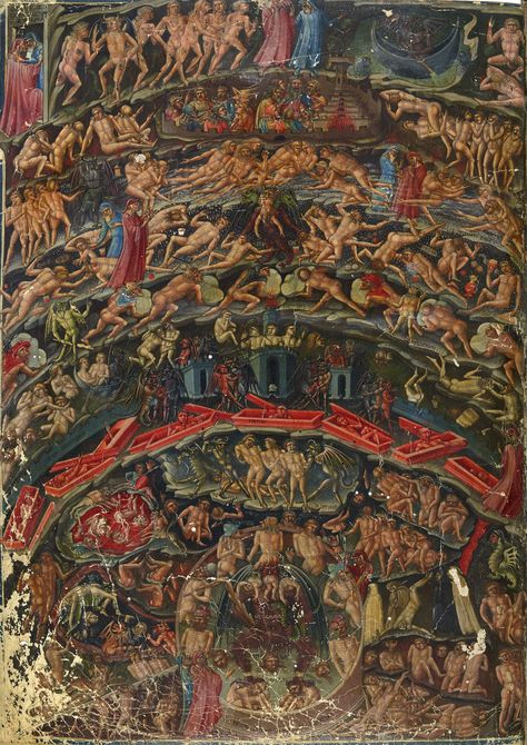 Archaeology & Art on Twitter: "Inferno, from the Divine Comedy by Dante (Folio 1v). Date: between 1430 and 1435. Artist: Bartolomeo di Fruosino (1366–1441) Currently located at Bibliothèque nationale de France, Paris. Read more: https://t.co/vl1nplWFF5… https://t.co/mJrS7hc0pT" Nine Circles Of Hell, Circles Of Hell, Creaturi Mitice, Divina Commedia, Istoria Artei, Dantes Inferno, Rennaissance Art, Dante Alighieri, Occult Art