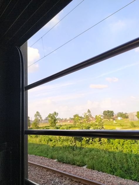 Train journey | view Nature, Train View Window, Madurai Junction, Journey Aesthetic, Train View, Cute Picture Quotes, Streak Ideas, Snap Streak Ideas Easy, Bridal Gift Wrapping Ideas