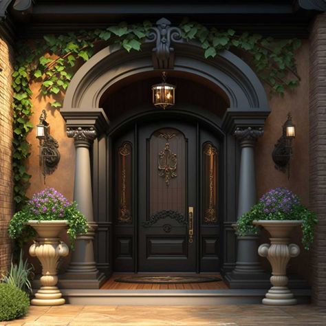 20+ Creative Ideas to Transform Your Outside Front Entrance! • 333+ Art Images Front Entrance Design, Front Entrance Ideas, Entrance Design Ideas, Front Door Lighting, Exterior Door Designs, Entrance Ideas, Floral Wallpaper Iphone, Front Door Entrance, Lifestyle Ideas