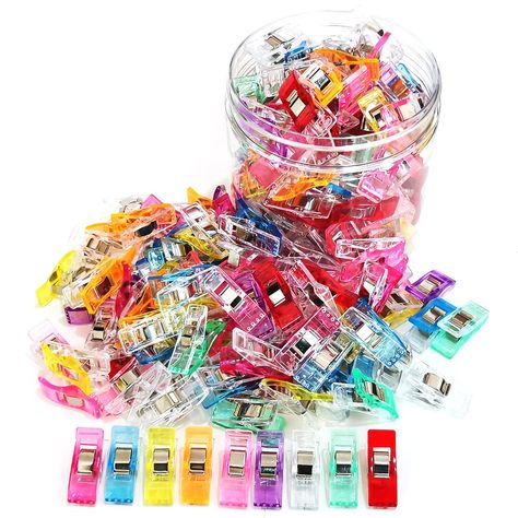 PRICES MAY VARY. high-quality super transparent AS material Assorted color with clear jar Clip size: 2.7cm (1.06") x 1cm (0.39") x 1.1cm (0.43") (LxWxH). The maximum opening of the clip: 0.9cm (0.35"). CLips have 3 marking lines, so you can measure the distance between the clip and the edge of the fabric. Also can use on books,clothes etc Otylzto Sewing Clips, 100 Pcs With Plastic Box, Premium Quilting Clips for Supplies Crafting Tools, Assorted Colors Plastic Clips for Crafts, Plastic Clip for Sewing Clips, Quilting Notions, Crafting Tools, Clear Jars, Quilting Tools, Plastic Clips, Quilting Supplies, Sewing Tools, Tin Boxes