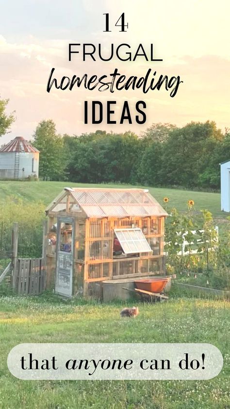 14 frugal homesteading ideas that anyone can do pin image Permaculture, Homestead Land Layout, How To Create A Homestead, Home Stead Ideas, Small Farm Projects, Homestead Layout 2 Acres, Five Acre Homestead Layout, 2acre Homestead, 5acre Homestead Layout