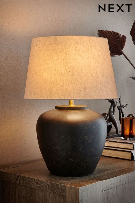 Lydford Table Lamp Bedside Lamp Aesthetic, Bed Side Lamp, Dark Wood Table, Coastal Lighting, Bedside Lamps, Walled Garden, Brown Table, Small Table Lamp, Table Lamp Wood