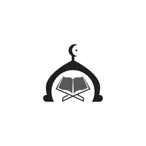 Quran logo vector illustration symbol design Quran Logo, Mosque Logo, Quran Book, Doodle Images, Book Logo, The Quran, Islamic Posters, Symbol Design, Journal Doodles