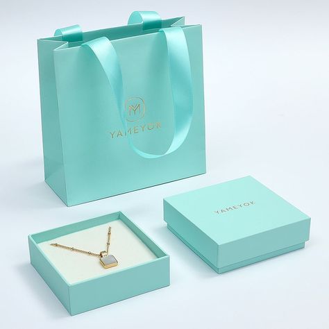 High quality square custom necklace jewelry gift paper box packaging with paper bag Branding Design Ideas, Custom Jewelry Packaging, Packaging Jewelry, Girls Jewelry Box, Logo Jewelry, Business Basics, Packaging Manufacturers, Bracelet Box, White Jewelry Box