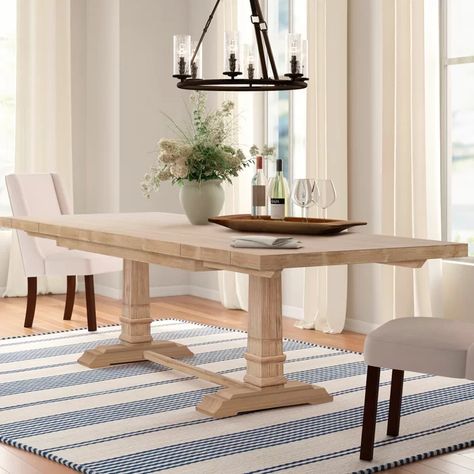 Three Posts™ Derwent Leaf Extendable Dining Table & Reviews | Wayfair Expandable Kitchen Table, Coastal Kitchen Table, Coastal Dining Room Table, Oak Dining Table And Chairs, Coastal Dining Table, White Oak Dining Table, Wood Base Dining Table, Oak Dining Room Table, Oak Extending Dining Table