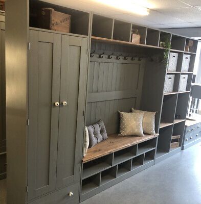 Huge Size Boot Mud Room Flexible Storage,can Use Any Order,hall Cupboard,Bench | eBay Organisation, Boot Storage Entryway, Hallway Cupboards, Hallway Unit, Utility Cupboard, Family Storage, Hall Cupboard, Storage Hall, Flexible Storage