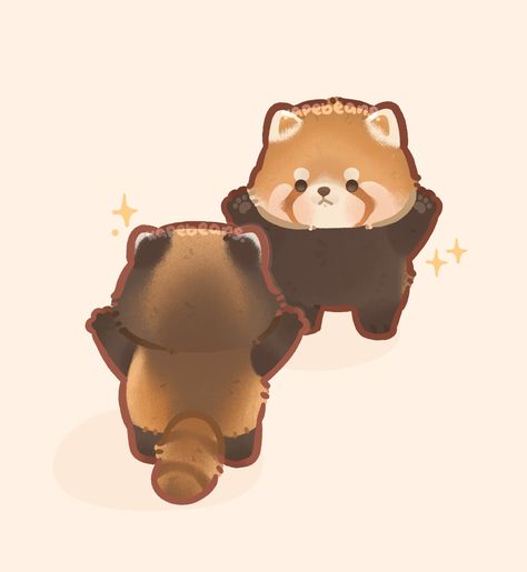 Red Panda Cute, Panda Illustration, Iconic Wallpaper, Panda Art, Panda Wallpapers, Kawaii Doodles, Cute Animal Drawings Kawaii, Cute Doodles Drawings, Kawaii Animals