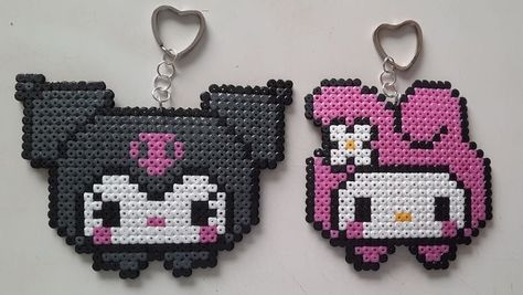 Pomeranian Perler Bead, Psyduck Perler Bead Pattern, Hello Kitty Perler Pattern, Porter Robinson Perler, Sanrio Perler Bead Patterns Small, Hello Kitty Pearler Bead Patterns, Hello Kitty Melty Beads, Perler Bead Sanrio, Kuromi Hama Beads