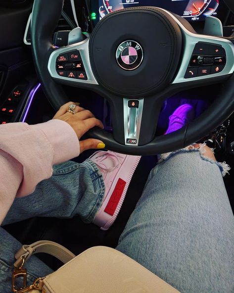 Bmw, G20, 340iM, Motorsport, ///M Life, Car Life, Car Girl, Pink, Nike, Louie Vuitton ___ IG: m.life_aleesa Pink Bmw Aesthetic, Bmw Rose, Bmw Pink, Bmw Car Wallpaper, Car And Girl Wallpaper, Pink Bmw, Bmw G20, Bmw Black, Bmw Girl