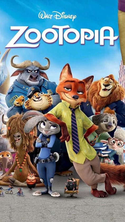Zootopia Movie, Disney Zootropolis, Zootopia 2016, Animated Movie Posters, 하울의 움직이는 성, Good Animated Movies, Movie Poster Frames, Zombie Land, Disney Zootopia