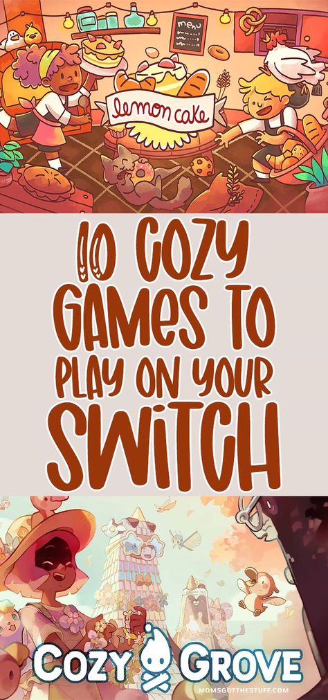 It's the perfect time to cozy up with your Nintendo Switch and play some cozy games. Here are 10 of our favorites that will keep you entertained all season long. Some games listed Stardew Valley, Bear and Breakfast, Cozy Grove, Animal Crossing, Unpacking, and more. Comfy Nintendo Switch Games, Switch Video Game, Best Video Games Of All Time, Nintendo Switch Games For Adults, Cute Games On Switch, Cheap Nintendo Switch Games, Gamer Nerd Aesthetic, Calming Nintendo Switch Games, Witchy Switch Games