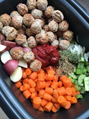 Crockpot Meatball Stew - Step 1 Crockpot Meatballs And Potatoes, Meatball Crockpot Soup, How To Use Frozen Meatballs, Recipes Using Frozen Meatballs Crockpot, Meals With Frozen Meatballs, Crockpot Meatball Stew, Frozen Meatball Dinner Ideas, Frozen Meatball Recipes Crockpot, Frozen Meatballs In Crockpot